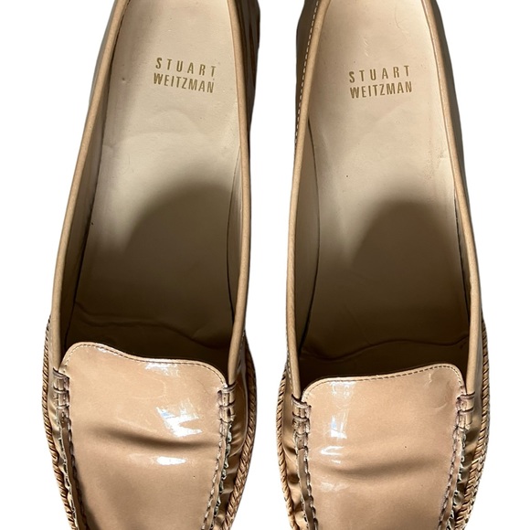 STUART WEITZMAN Women's 'GEEK' Adobe Aniline PATENT LEATHER LOAFERS - 9 - Picture 9 of 11